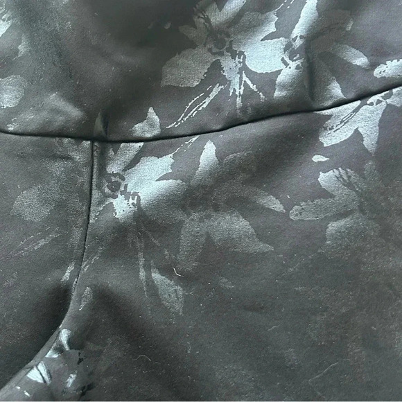 Soft Surroundings Pants Stretch Black Chrome Floral Thick S - Picture 6 of 8